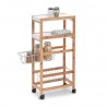 desserte etroite rangement cuisine bois bambou blanc zeller