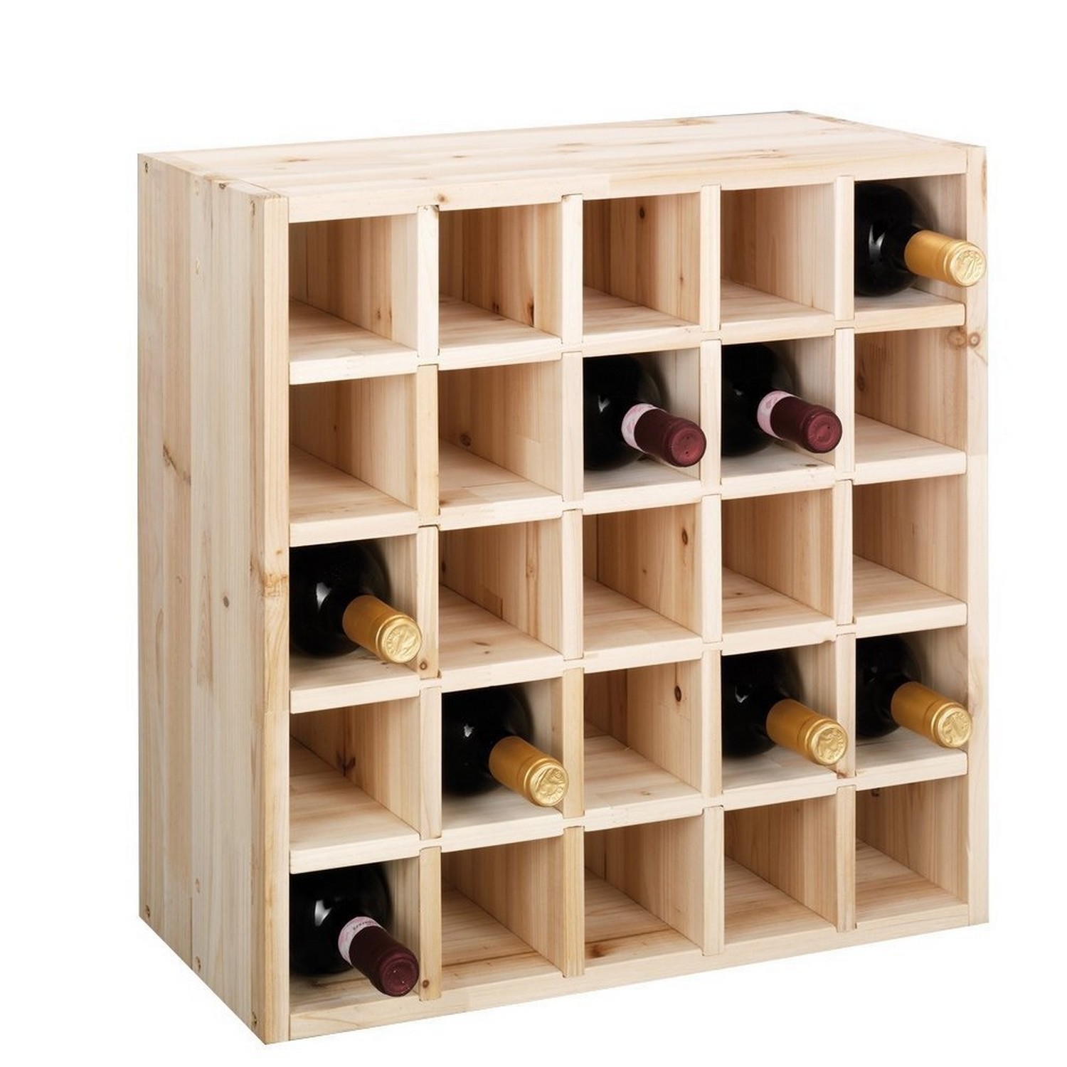 Casier à bouteille - Bois - Pour jusqu'à 42 bouteilles - Royal Catering  Casier à vin Range bouteille