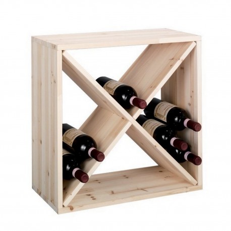 Casier a bouteilles de vin cube croix bois zeller 13170