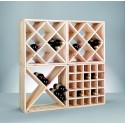 Casier a bouteilles de vin cube croix bois zeller 13170