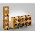 Casier a vin bois de bambou 5 bouteilles zeller 13565