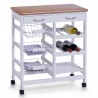 meuble de rangement d appoint cuisine desserte blanche zeller 13774