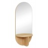 miroir mural ovale etagere bois clair design scandinave hubsch
