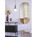 Miroir mural ovale étagère bois design scandinave Hübsch