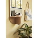 miroir mural ovale etagere bois clair design scandinave hubsch