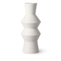 hk living vase design blanc en argile tachete ace6820