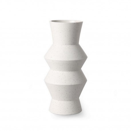 hk living vase design graphique blanc ecru tachete ace6821