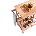 meuble de rangement cuisine bois de bambou desserte zeller 13775