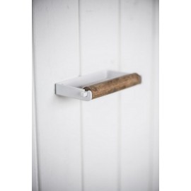 derouleur de papier wc mural metal blanc bois ib laursen altum