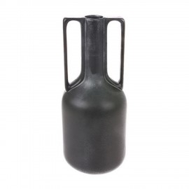 hk living vase avec poignees style antique gres noir ace6727