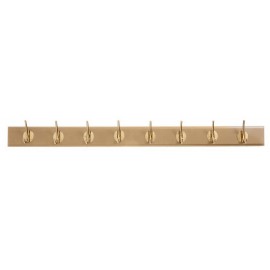 nordal portemanteau mural retro bois beige 8 pateres or 4085