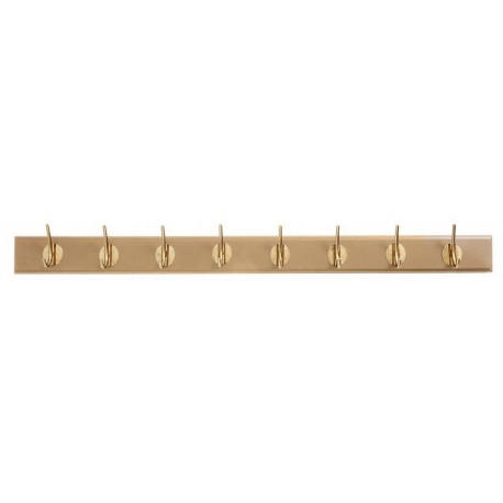 nordal portemanteau mural retro bois beige 8 pateres or 4085