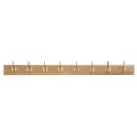 nordal portemanteau mural retro bois beige 8 pateres or 4085