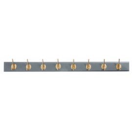 nordal portemanteau mural retro bois gris 8 pateres or 4083