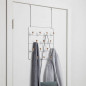 portemanteau a suspendre sur porte metal blanc boules bois umbra estique 1004045-660