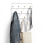 portemanteau a suspendre sur porte metal blanc boules bois umbra estique 1004045-660