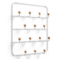 portemanteau a suspendre sur porte metal blanc boules bois umbra estique 1004045-660