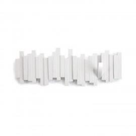 PORTE MANTEAU DESIGN MURAL UMBRA STICKS blanc