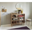 hubsch petit portemanteau mural etagere bois clair scandinave