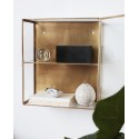 vitrine etagere murale metal laiton dore verre house doctor Cb0751