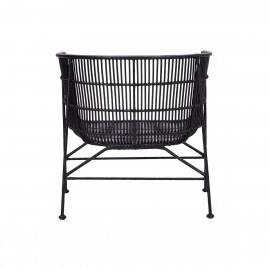 House Doctor Cuun Rattan-Metalldesign-Sessel schwarz