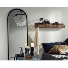 Étagère murale décorative rotin tressé Nordal Shelfi
