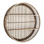 madam stoltz etagere murale ronde bois bambou naturel fonce 18Y1107