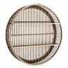 madam stoltz etagere murale ronde bois bambou naturel fonce 18Y1107