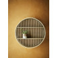 madam stoltz etagere murale ronde bois bambou naturel fonce 18Y1107