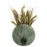 madam stoltz vase rond decoratif  gres vert leaf