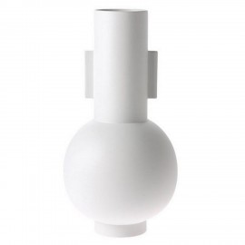 hk living vase en argile design blanc mat ace6807