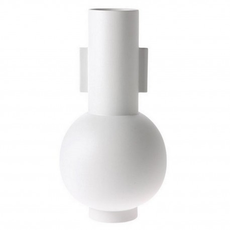 hk living vase en argile design blanc mat ace6807