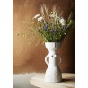 madam stoltz vase sculpture femme gres blanc