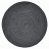 tapis rond noir en jute 150 cm nordal