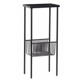 Console carree metal noir hubsch