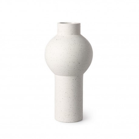 Vase argile tachetée design écru HK Living