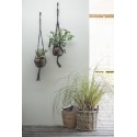 suspension macrame pour plante jute noir perles ib laursen