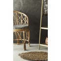 madam stoltz chaise retro vintage en bois bambou naturel 19676