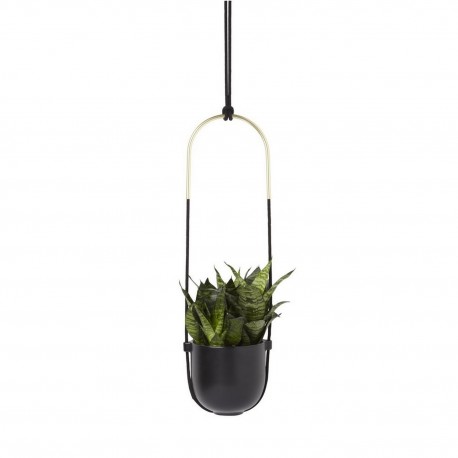 Pot de fleurs suspendu design noir Umbra Bolo Planter
