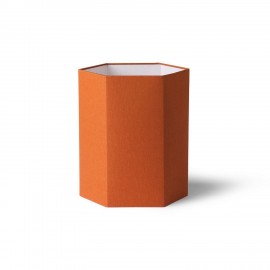 hk living abat jour hexagonal orange jute pour lampe de table