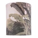 hk living abat jour cylindre lin imprime motif jungle VLK2012