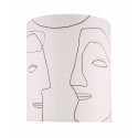 Abat-jour pour lampe de table imprimé visages lin HK Living Faces