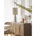 hk living abat jour pour lampe de table visages lin blanc ecru