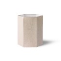 hk living abat jour hexagonal pour lampe a poser lin beige