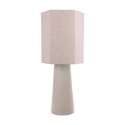 hk living abat jour hexagonal pour lampe a poser lin beige