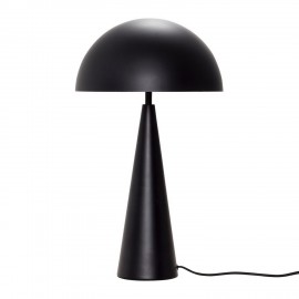 Lampe de table champignon design métal noir Hübsch D 35 cm
