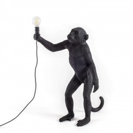 Lampe à poser singe debout Seletti Monkey Lamp noir