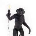 Lampe à poser singe debout Seletti Monkey Lamp noir