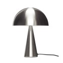 lampe champignon epuree metal argent hubsch 991109