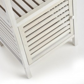 meuble d appoint salle de bains colonne bois blanc ajoure zeller